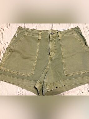 Ag Adriano Goldschmied Olive Green Men’s Flat Front Shorts